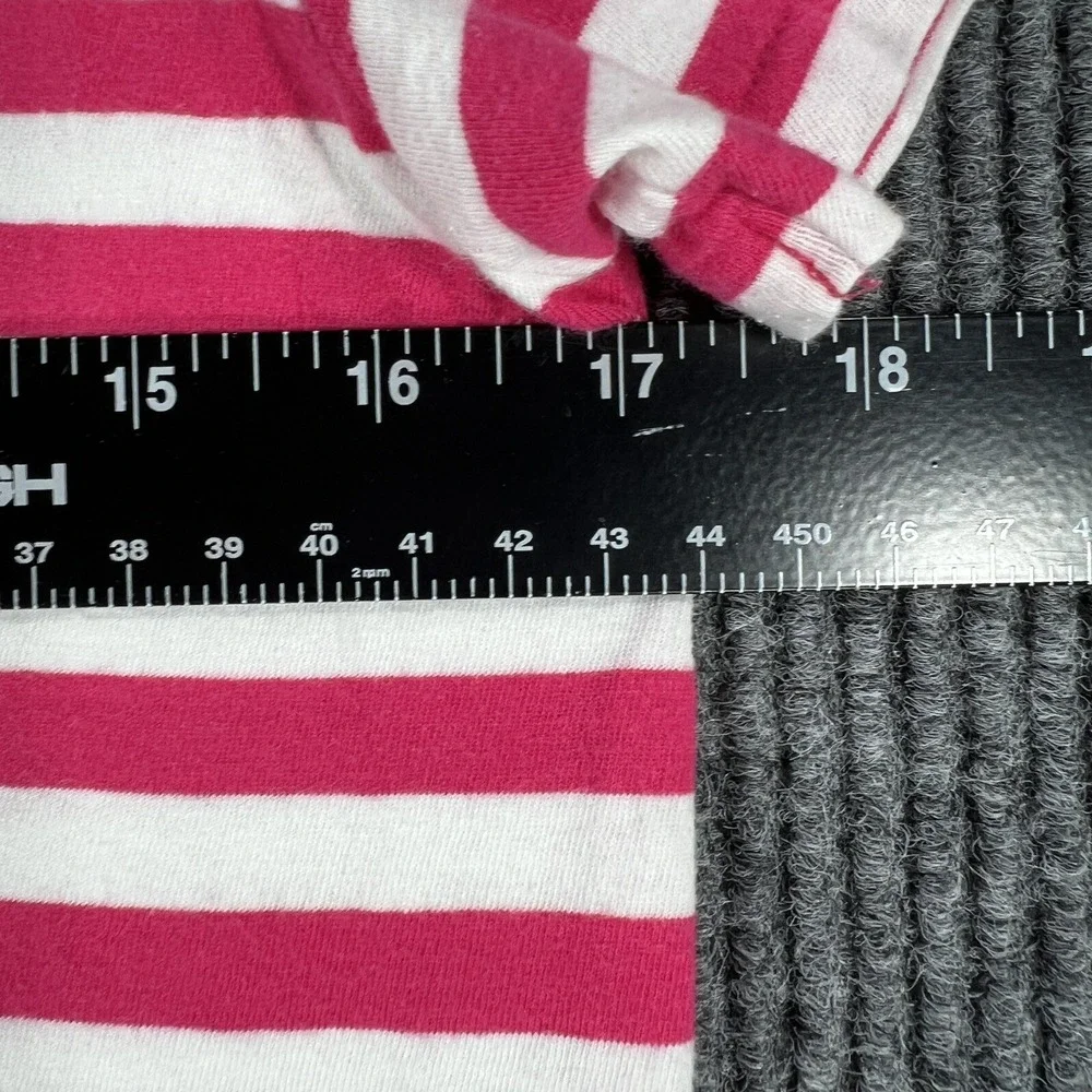 Ralph Lauren Shirt Youth Girls Large Pink Striped Short Sleeve Soft Cotton